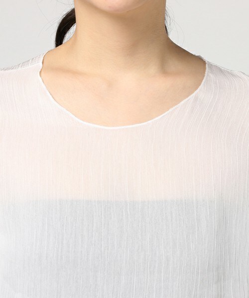 archives（アルシーヴ）の「楊柳ﾌﾞﾗｳｽ（シャツ/ブラウス・レディース・オフホワイト/ブラック/シルバーグレー・MEDIUM）」の7枚目の写真