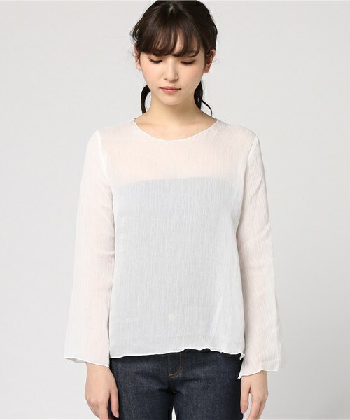 archives（アルシーヴ）の「楊柳ﾌﾞﾗｳｽ（シャツ/ブラウス・レディース・オフホワイト/ブラック/シルバーグレー・MEDIUM）」の4枚目の写真