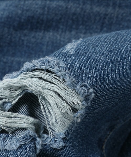 archives（アルシーヴ）の「ダメージテーパードパンツ（デニムパンツ・レディース・ブルー/ロイヤルブルー・SMALL/MEDIUM）」の11枚目の写真