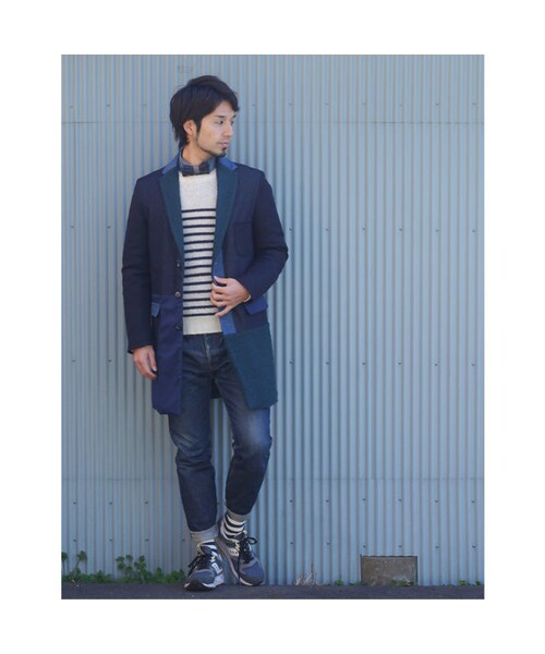 NIRAME.CO（ニラメッコ）の「群青チェスターコート（チェスターコート・メンズ・その他）」の3枚目の写真