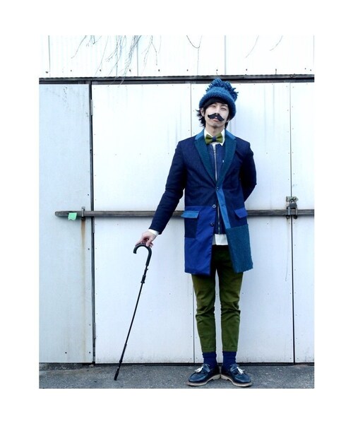 NIRAME.CO（ニラメッコ）の「群青チェスターコート（チェスターコート・メンズ・その他）」の2枚目の写真