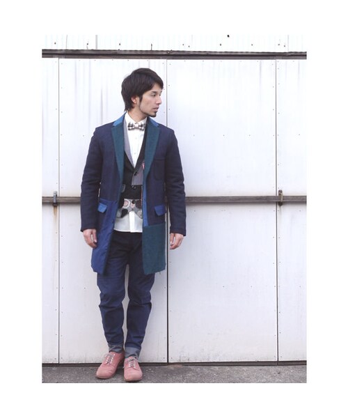 NIRAME.CO（ニラメッコ）の「群青チェスターコート（チェスターコート・メンズ・その他）」の5枚目の写真