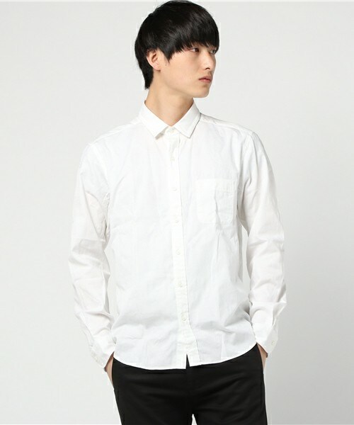 MEN'S BIGI(メンズビギ)の「ストレッチ パッチワークシャツ/カジュアルシャツ(シャツ/ブラウス・メンズ・ホワイト/ネイビー/ピンク・S/M/L)」の2枚目の写真