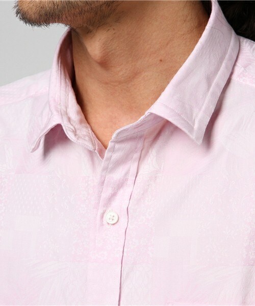 MEN'S BIGI(メンズビギ)の「ストレッチ パッチワークシャツ/カジュアルシャツ(シャツ/ブラウス・メンズ・ホワイト/ネイビー/ピンク・S/M/L)」の6枚目の写真