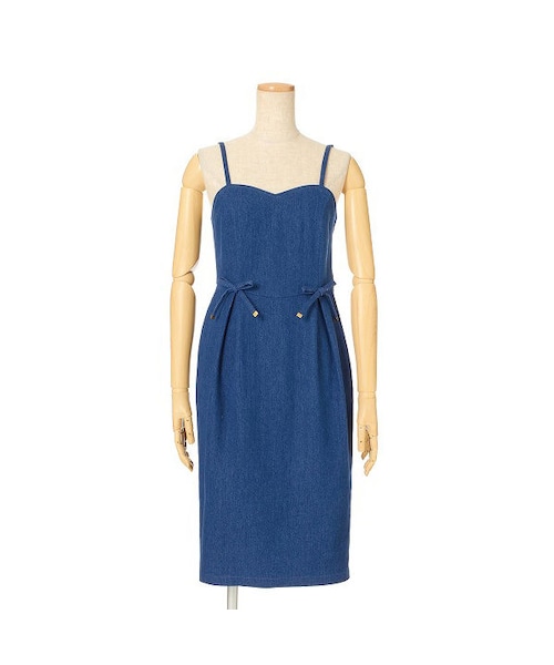 an another angelus（アンアナザーアンジェラス）の「ダブルリボンデニムタイトワンピース/an another angelus（ワンピース・レディース・その他）」の3枚目の写真