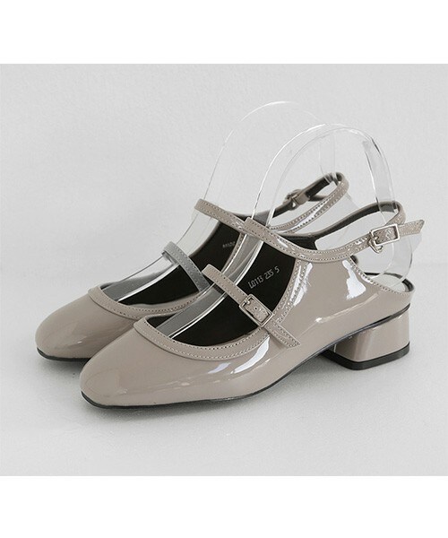 DHOLIC（ディーホリック）の「2TYPEスリングバックスクエアトゥシューズ（パンプス・レディース・/ブラック・225/230/235/240/245/250/225-250）」の2枚目の写真