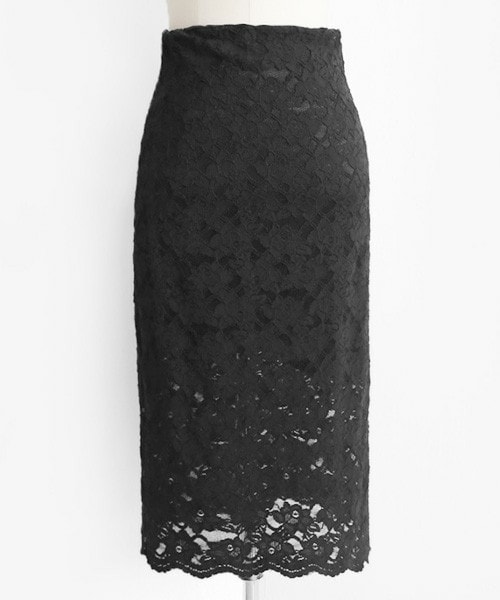 DHOLIC（ディーホリック）の「スカラップヘムフラワーレースミディスカート（スカート・レディース・FREE）」の2枚目の写真