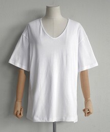 DHOLIC | VネックアンバランスヘムショートスリーブTシャツ(Tシャツ/カットソー)