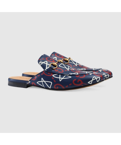 GUCCI（グッチ）の「Leather Horsebit slipper（その他シューズ・メンズ・GucciGhost print leather__426219DSS00417/GucciGhost print leather__426219DW400896/black leather__426219BLM001000/brown leather__426219BLM002024・5 = 5.5 US/5.5 = 6 US/6 = 6.5 US/6.5 = 7 US/7 = 7.5 US/7.5 = 8 US/8 = 8.5 US/8.5 = 9 US/9 = 9.5 US/9.5 = 10 US/10 = 10.5 US/10.5 = 11 US/11 = 11.5 US/12 = 12.5 US/13 = 13.5 US/13.5 = 14 US/14 = 14.5 US）」の5枚目の写真