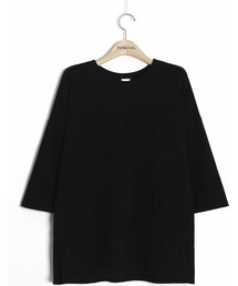 FLYMODEL | シンプルサイドスリットルーズフィット6分袖コットンTシャツ(P0000RGH)(Tシャツ/カットソー)