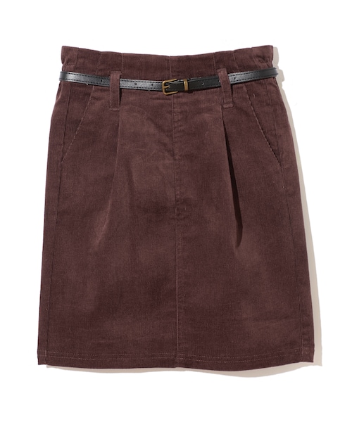GRL（グレイル）の「ベルト付きコーデュロイタイトスカート（スカート・レディース・ピンクベージュ/キャメル/ダークピンク/ブラウン/モカ・M）」の4枚目の写真