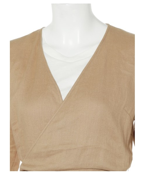 Mila Owen（ミラオーウェン）の「リネンカシュクールワンピース  