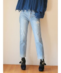 KORMARCH | フレイドヘムデニムパンツ(デニムパンツ)