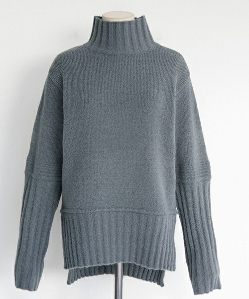 DHOLIC(ディーホリック)の「スリットリブヘムハイネックニットプルオーバー(ニット/セーター・レディース・FREE)」の4枚目の写真