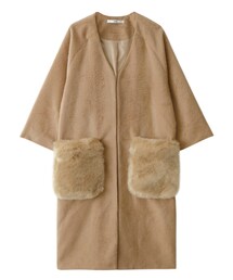 GRL | ノーカーラーポケットファーコート(その他アウター)