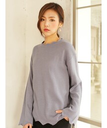 KORMARCH | 5色フリルポイントベーシックニット(ニット/セーター)