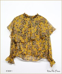 paravion | K/花柄プリントケープカラーブラウス(トップス)