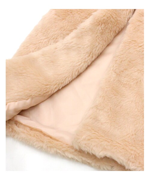 ANAP（アナップ）の「フェイクファーノーカラーコート（ジャケット/アウター・レディース・アイボリー/ピンク/ブラック・one size）」の20枚目の写真