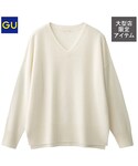 GU | (GU)ウールカシミヤセーター(長袖)Z OFF WHITE L(針織衫)