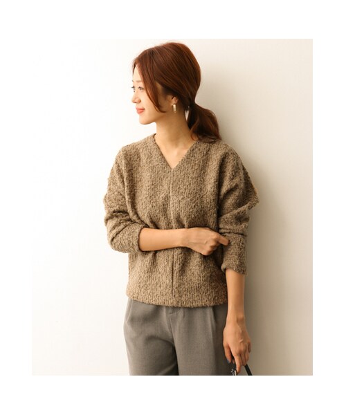 URBAN RESEARCH（アーバンリサーチ）の「アーバンリサーチ DOORS ループブークレプルオーバー（ニット/セーター・レディース・CAMEL・ONE）」の1枚目の写真