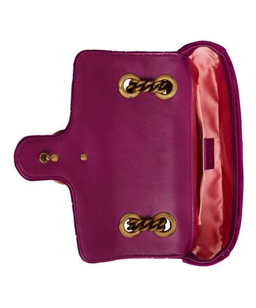 GUCCI（グッチ）の「〔GGマーモント〕 キルティング ミニバッグ（ショルダーバッグ・レディース・ハイビスカスレッド レザー/ブラック  レザー/ブラック＆ホワイト  レザー・U）」の20枚目の写真