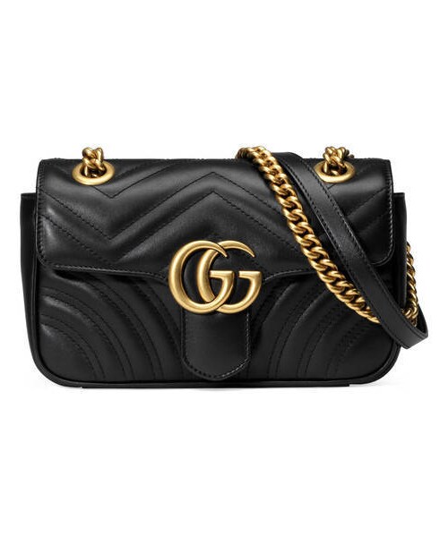 GUCCI（グッチ）の「〔GGマーモント〕 キルティング ミニバッグ（ショルダーバッグ・レディース・ハイビスカスレッド レザー/ブラック  レザー/ブラック＆ホワイト  レザー・U）」の15枚目の写真