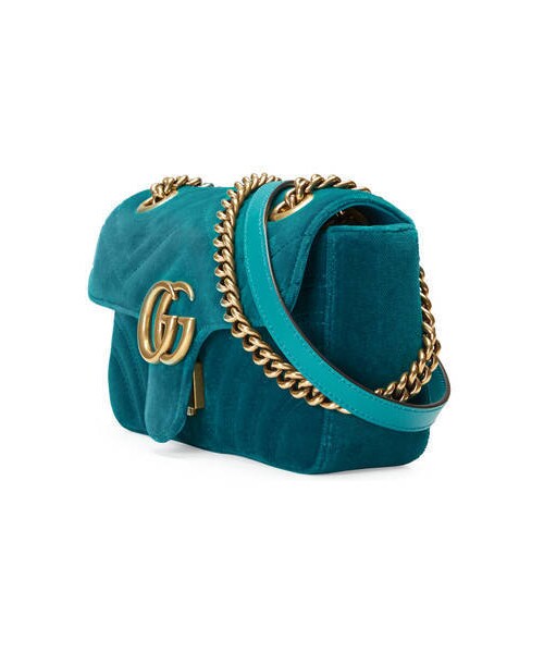 GUCCI（グッチ）の「〔GGマーモント〕 キルティング ミニバッグ（ショルダーバッグ・レディース・ハイビスカスレッド レザー/ブラック  レザー/ブラック＆ホワイト  レザー・U）」の8枚目の写真