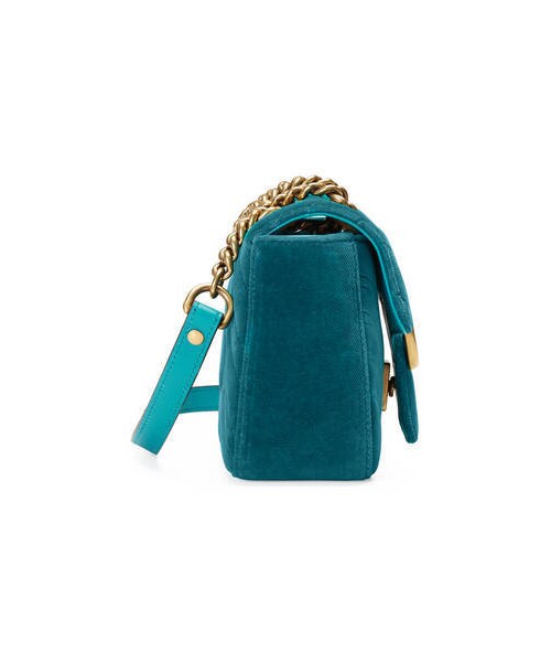 GUCCI（グッチ）の「〔GGマーモント〕 キルティング ミニバッグ（ショルダーバッグ・レディース・ハイビスカスレッド レザー/ブラック  レザー/ブラック＆ホワイト  レザー・U）」の11枚目の写真