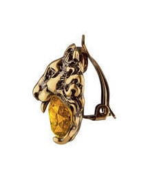 GUCCI ライオンヘッド　イヤリング グッチ GUCCI クリスタル付き ライオンヘッド イヤリング 187