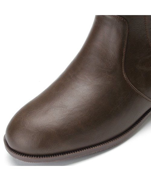 velikoko ラクチンきれいシューズ（ヴェリココ）の「[CM登場商品]【19.5-27cm】[ラクチンきれいブーツ]晴雨兼用ブーツ(4cmヒール)/ヴェリココ(velikoko)（ブーツ・レディース・ダークブラウン/ブラック・19.5/20.0/20.5/21.0/21.5/22.0/22.5/23.0/23.5/24.0/24.5/25.0/25.5/26.0/26.5/27.0）」の3枚目の写真