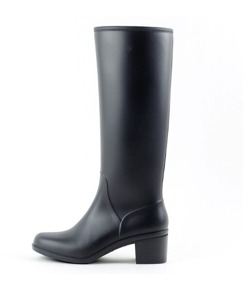 ORiental TRaffic（オリエンタルトラフィック）の「SALEヒールレインブーツ/オリエンタルトラフィック(ORiental TRaffic )（ブーツ・レディース・グレー/ブラック・S(22.0〜22.5)/M(23.0〜23.5)/L(24.0〜24.5)/LL(25.0〜26.0)）」の3枚目の写真