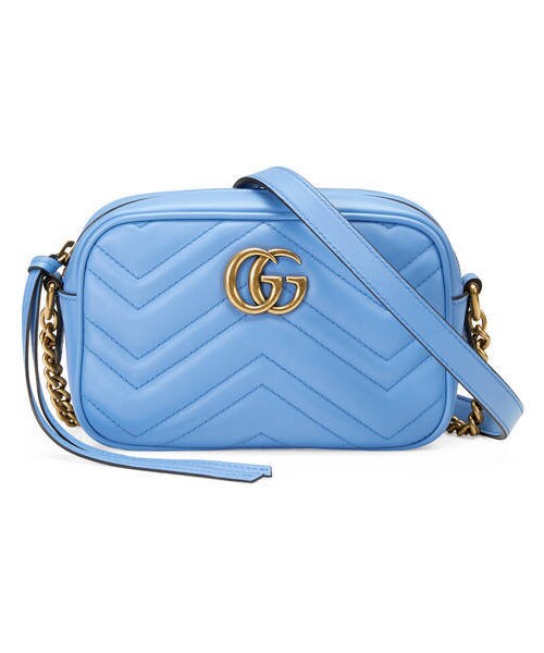 GUCCI（グッチ）の「〔GGマーモント〕 キルティング ミニバッグ（ショルダーバッグ・レディース・ホワイト  レザー/ライトピンク マトラッセレザー/ハイビスカスレッド レザー/ブラック  レザー/ライトブルー マトラッセレザー/ブラック＆ホワイト  レザー・U）」の4枚目の写真