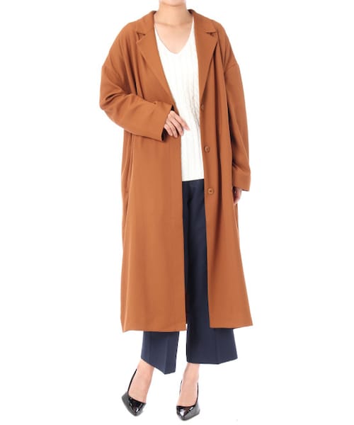 AZUL by moussy（アズールバイマウジー）の「AZUL by moussy ロングチェスターコート（ジャケット/アウター・レディース・CAM/KHA・S/M）」の7枚目の写真