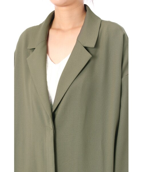 AZUL by moussy（アズールバイマウジー）の「AZUL by moussy ロングチェスターコート（ジャケット/アウター・レディース・CAM/KHA・S/M）」の6枚目の写真