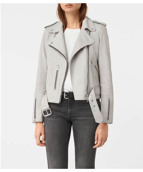 ALLSAINTS(オールセインツ)の「Balfern Biker(ライダースジャケット・レディース・Green/Light Grey・SS/S/M/3S)」の5枚目の写真