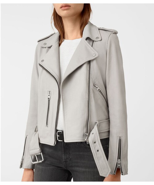 ALLSAINTS(オールセインツ)の「Balfern Biker(ライダースジャケット・レディース・Green/Light Grey・SS/S/M/3S)」の7枚目の写真