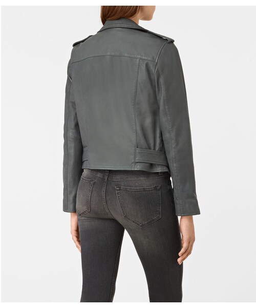ALLSAINTS(オールセインツ)の「Balfern Biker(ライダースジャケット・レディース・Green/Light Grey・SS/S/M/3S)」の3枚目の写真
