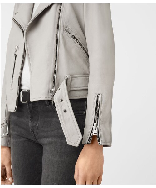 ALLSAINTS(オールセインツ)の「Balfern Biker(ライダースジャケット・レディース・Green/Light Grey・SS/S/M/3S)」の6枚目の写真