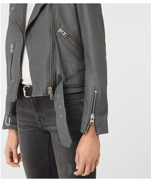 ALLSAINTS(オールセインツ)の「Balfern Biker(ライダースジャケット・レディース・Green/Light Grey・SS/S/M/3S)」の11枚目の写真