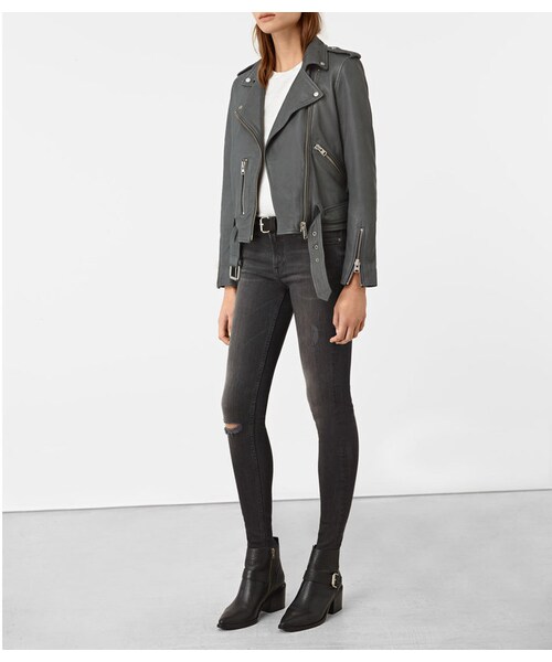 ALLSAINTS(オールセインツ)の「Balfern Biker(ライダースジャケット・レディース・Green/Light Grey・SS/S/M/3S)」の10枚目の写真