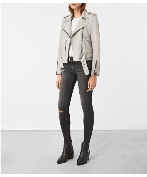 ALLSAINTS(オールセインツ)の「Balfern Biker(ライダースジャケット・レディース・Green/Light Grey・SS/S/M/3S)」の8枚目の写真