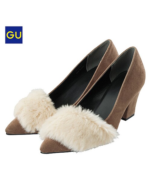 GU(ジーユー)の「(GU)フェイクファーパンプス BEIGE L(パンプス・レディース・80_80/BEIGE_32/BLACK_09・S/M/L/XL)」の3枚目の写真