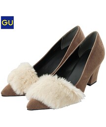 GU | (GU)フェイクファーパンプス BEIGE L(パンプス)
