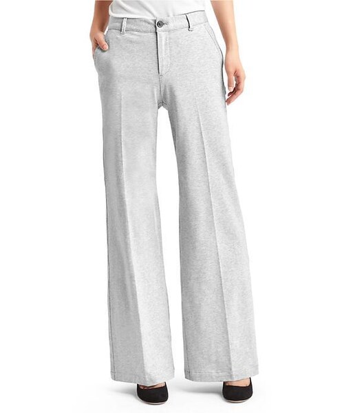 GAP(ギャップ)の「Gap Wide Leg Knit Pants(その他パンツ・レディース・navy heather/charcoal heather/true black/heather grey・2/4/6/8/000/00)」の1枚目の写真