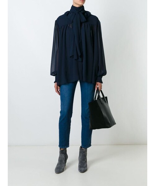 美品✨SEE BY CHLOE クロエ ボウタイブラウス フリル コットン 美品✨SEE BY CHLOE クロエ ボウタイブラウス フリル コットン