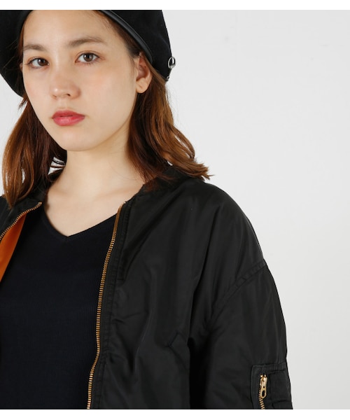 MOUSSY(マウジー)の「Moussy Vintage Ma-1(ジャケット/アウター・レディース・BLK・F)」の21枚目の写真
