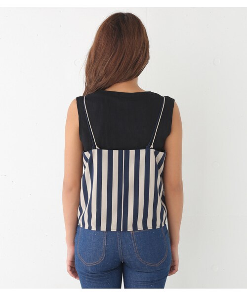 SLY（スライ）の「SLY Wストラップキャミ（キャミソール・レディース・BEG/BLK/M/ORG・F）」の10枚目の写真