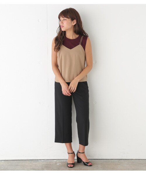 SLY（スライ）の「SLY Wストラップキャミ（キャミソール・レディース・BEG/BLK/M/ORG・F）」の11枚目の写真