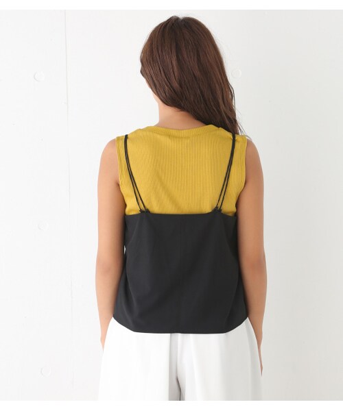 SLY（スライ）の「SLY Wストラップキャミ（キャミソール・レディース・BEG/BLK/M/ORG・F）」の13枚目の写真