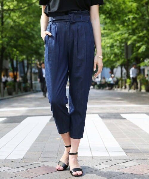 LOWRYS FARM（ローリーズファーム）の「TRリボン/ベルトツキパンツ（その他パンツ・レディース・ライトベージュ53/ネイビー88・F）」の10枚目の写真